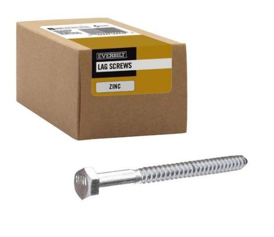 Photo 1 of ** SETS OF 3 **
5/16 in. x 4-1/2 in. Hex Zinc Plated Lag Screw (25-Pack)
