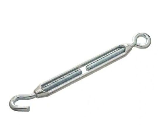 Photo 1 of ** SETS OF 15 **
5/16 in. x 9-3/8 in. Zinc-Plated Turnbuckle Hook/Eye
