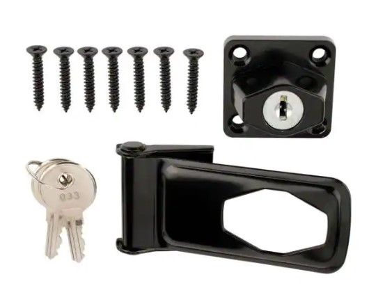 Photo 1 of ** SETS OF 3 **
3-1/2 in. Black Key Locking Hasp
