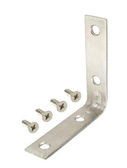 Photo 1 of ** SETS OF 3 **
3 in. Stainless Steel Corner Brace (4-Pack)

