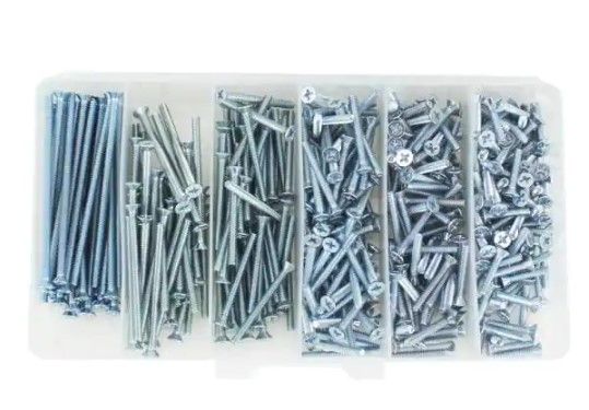 Photo 1 of ** SETS OF 2 **
32 Zinc-Plated Phillips Flat-Head Machine Screws Kit (370 per Pack)
