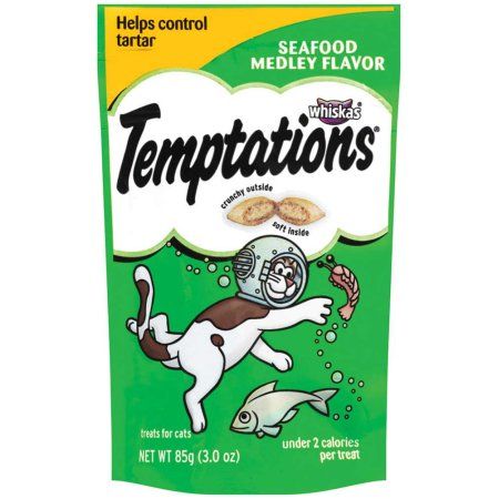 Photo 1 of  ** EXP 091622 **   ** SETS OF 4 **
Temptations Seafood Medley 3 Oz. Cat Treat 798466 Pack of 12 - All
