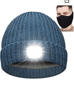 Photo 1 of 2pcks of YogerYou Hat with Light,Gifts for Men Women Teen Boys Girls Dad,Christmas Winter Beanie Hat with Light Led for Camping Hiking
