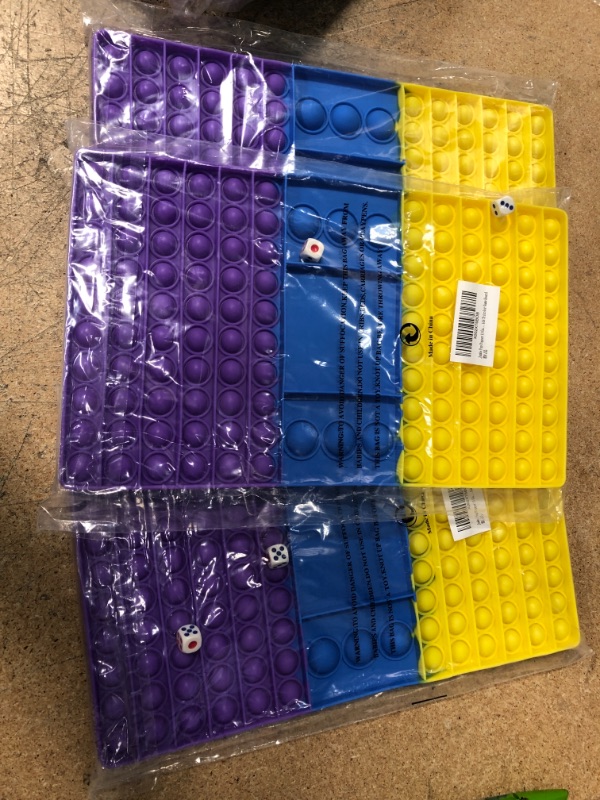 Photo 1 of ** SETS OF 3 **
Jumbo Pop Poppers it Game Chess Board with Dice, Bubble Push Pops Popper it Popsfidgetsit Sensory Toys for Stress Relief, Toy Gifts for Kids Tricolor Game Board

