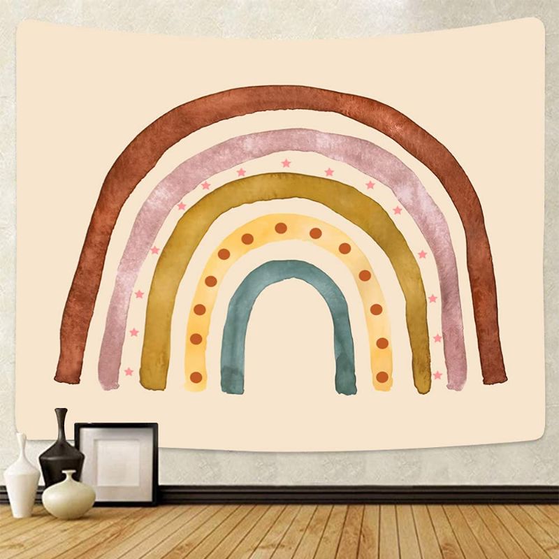 Photo 1 of ** SETS OF 2 **
YANR Rainbow Boho Tapestry Wall Decor Retro Rainbow Decor Hippie Wall Tapestry For Bedroom Aesthetic Room Decor For Teen Girls Nursery Dorm, 51 x 59 inch
