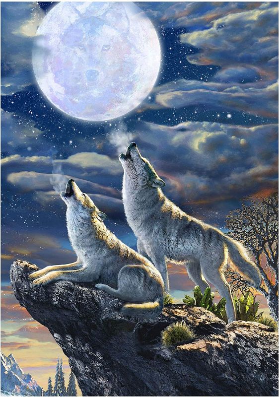 Photo 1 of ** SETS OF 3 **
Hrank DIY 5D Diamond Painting Wolves by Number Kits for Adults and Kids Beginners,Double Wolf Moon Round Full Drill Diamond Art Kits for Home Wall Art Decor,Gift,11.8"W x 17.7"L(30cm x 45cm)
