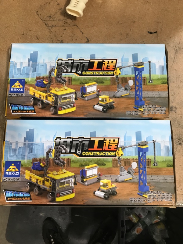 Photo 2 of 2 BOXES OF Batlofty STEM Building Toys, 318+ PCS 16-in-1 Construction Site Vehicles Toy Set, Construction Truck Vehicle Car, Kids Engineering Playset, Excavator Roller Tractor, Gift for 6-12 Year Old Boys Kids