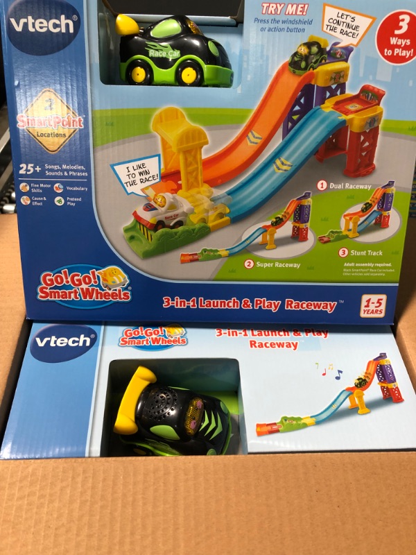 Photo 2 of 2-pack **VTech Go! Go! Smart Wheels 3-in-1 Launch and Play Raceway

