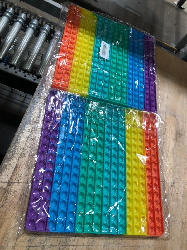 Photo 1 of 2-pack ***J.Y.Memorize Extra Large Pop 256 Bubbles Fidget, Biggest Pop World Largest Pop 400 200 1000 2000 Bubbles, Square Super Pop Big Popping Popper Poppet Fidget Grande Massive Pop XL 12 inch Pop 30cm

