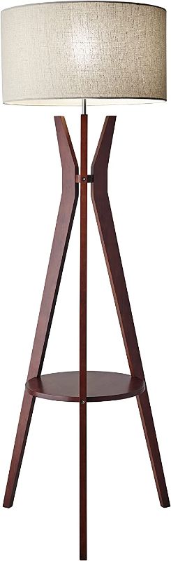 Photo 1 of *one leg is broken , see photo**shade is slightly bent*
Adesso 3471-15 Bedford 59.5" Floor Lamp, Smart Outlet Compatible , Brown
