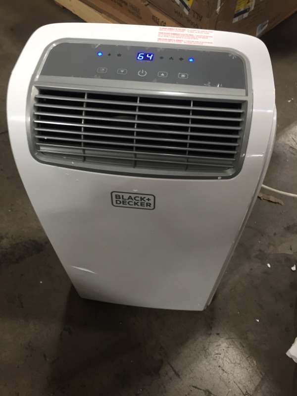 Photo 3 of **3 " fracture** on unit frame, see photo**
BLACK+DECKER 10,000 BTU Portable Air Conditioner with Remote Control, White
