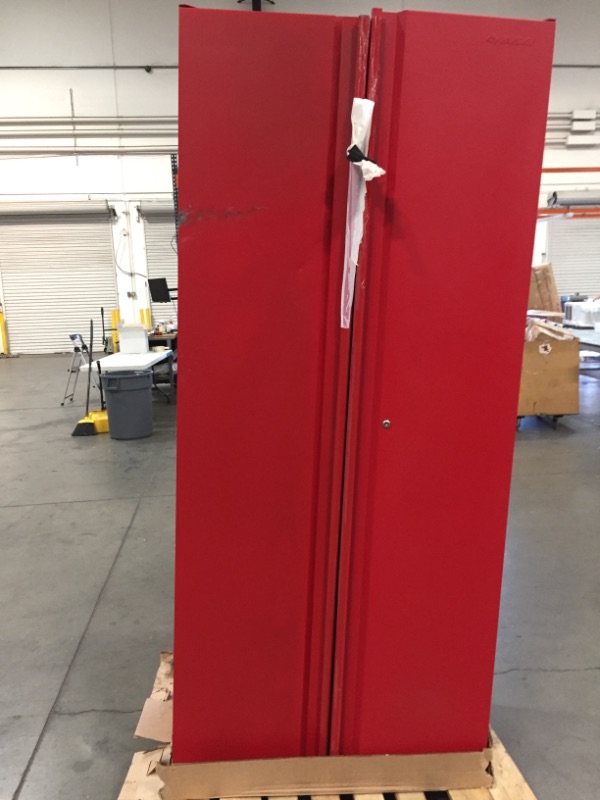 Photo 4 of **cabinet has small dents**keys attached to top drawer on right side**
Husky
Heavy Duty Welded 20-Gauge Steel Freestanding Garage Cabinet in Red (36 in. W x 81 in. H x 24 in. D)
