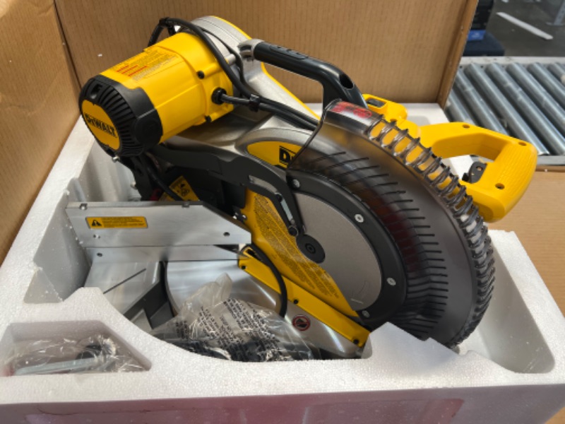 Photo 5 of DEWALT Miter Saw, 12-Inch, Double Bevel, Compound, XPS Cutline, 15-Amp (DWS716XPS)
