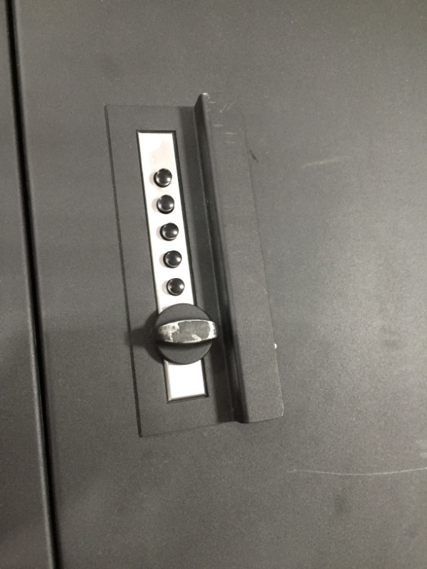 Photo 3 of **parts only, lock is stuck **
Outside: 53.00" H x 16.75" W x 5.75" D
V-Line Tactical Closet Vault In-Wall Safe 51653-S FBLK
