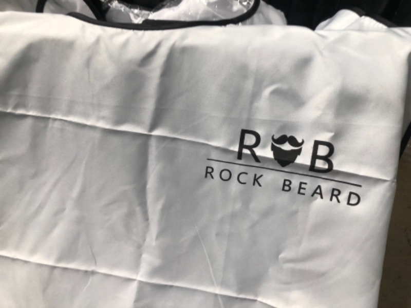 Photo 4 of Bundle of 2 
Rock Beard Catcher, Men's Non-Stick Material Beard Apron, for Styling and Trimming, One Size Fits Everyone (White)