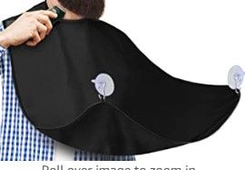 Photo 1 of Bundle of 2 
Rock Beard Catcher, Men's Non-Stick Material Beard Apron, for Styling and Trimming, One Size Fits Everyone (black)