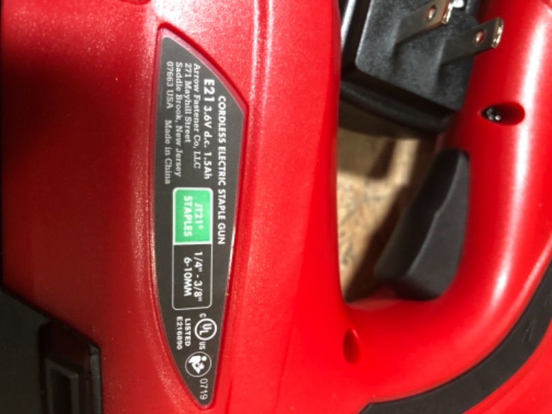 Photo 1 of Arrow
Cordless Electric Staple Gun
