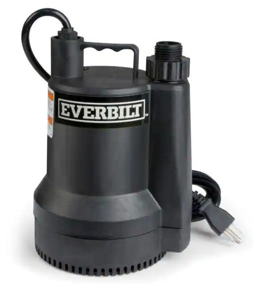 Photo 1 of Everbilt
1/6 HP Plastic Submersible Utility Pump