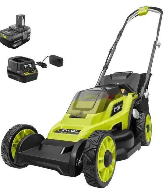 Photo 1 of ONE+ 18V 13 in. Cordless Battery Walk Behind Push Lawn Mower with 4.0 Ah Battery and Charger
by RYOBI