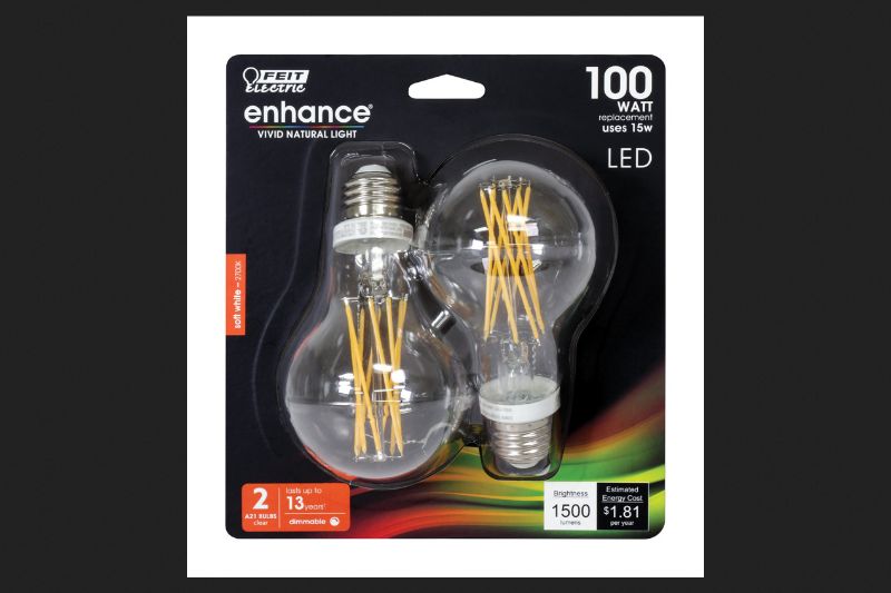 Photo 1 of Feit Electric 7341084 Clear Filament A19 27K Dimmable LED Bulb
