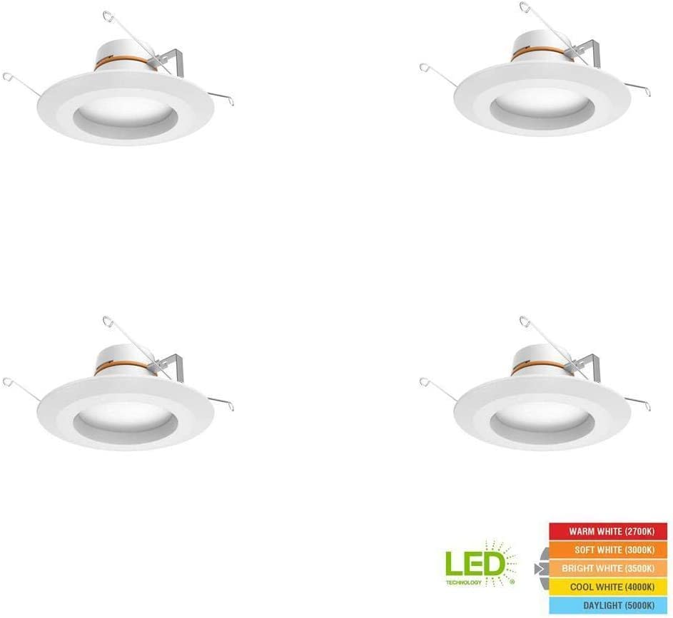 Photo 1 of Commercial Electric SG_B07J23DL2S_US NS01aA11FR1-259 LED Retrofit, 4 Pack, Color Changing with Switch
**USED**