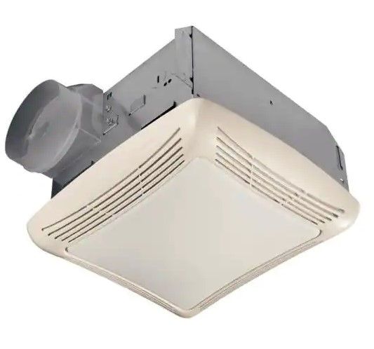 Photo 1 of 50 CFM Ceiling Bathroom Exhaust Fan with Light