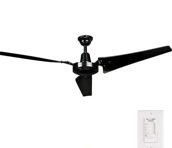 Photo 1 of ***PARTS ONLY***
Hampton Bay
Industrial 60 in. Indoor/Outdoor Black Ceiling Fan with Wall Control, Downrod and Powerful Reversible Motor