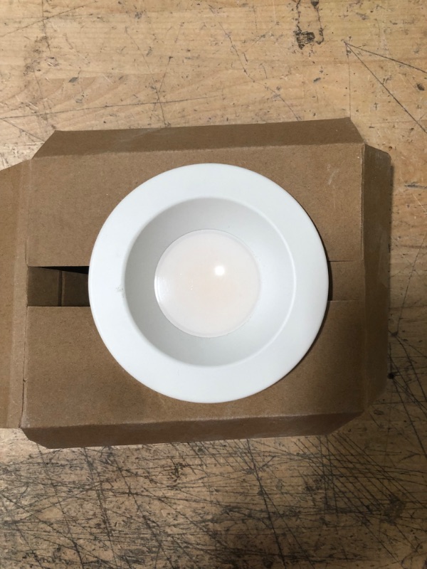 Photo 2 of 
Halo
LCR4 4 in. Soft White Selectable CCT Integrated LED Recessed Light With Round Surface Mount White Trim Retrofit Module