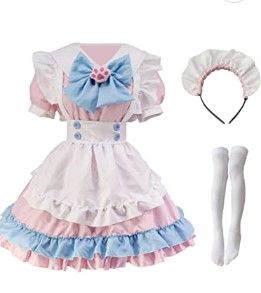 Photo 1 of m -  GYATSOCYG Cute Oversized Bow Lolita Princess Dress Classic Lolita Maid Costume Cosplay Costume Halloween Costume
