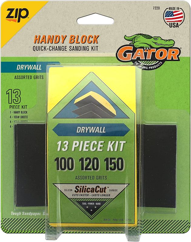 Photo 1 of 2 pack - Norton Abrasives - St. Gobain 7220 Zip Handy Block Quick-Change Drywall Sanding Kit, Multi-Color
