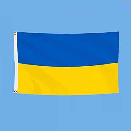 Photo 1 of 5-PACK ** Ukraine Flag 3x5FT, Outdoor Indoor Decoration Flag Double Stitched Polyester with Brass Grommets.
