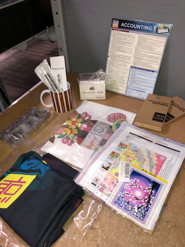 Photo 1 of *BUNDLE OF MITEX ITEMS-PHONE CASE,ARTS CRAFS,BANER,MUG,WATCH BAND,LIGHT,STICKY PADS,ACCOUNTING 1 POSTER, AND MORE*