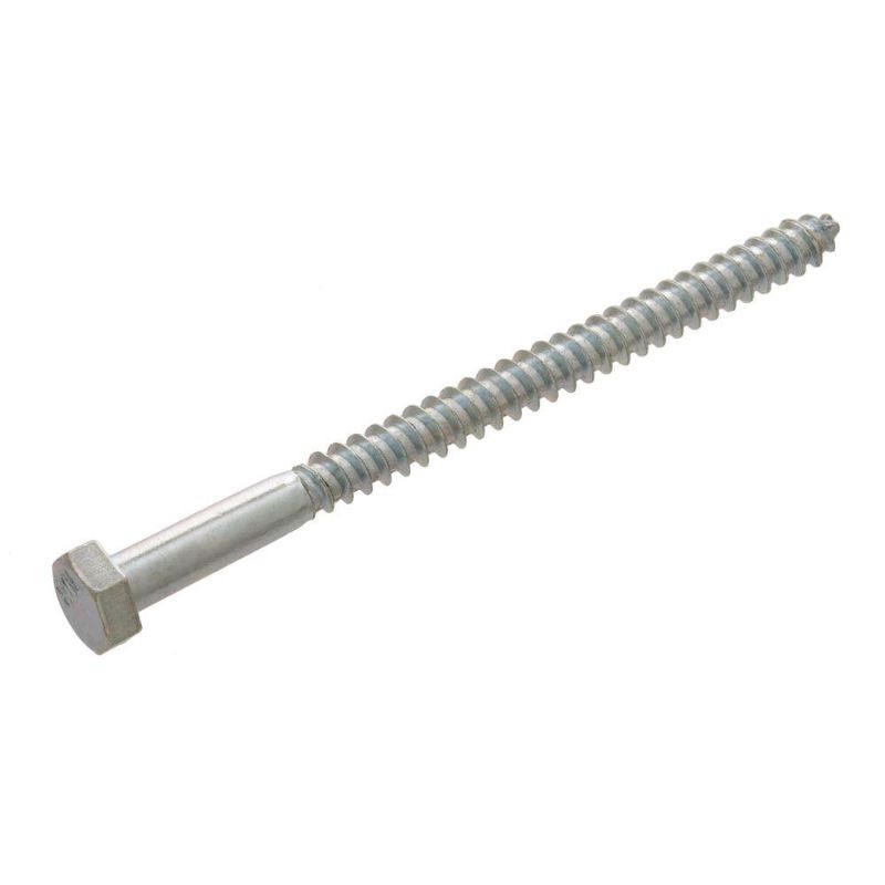 Photo 1 of 1/2 in. x 8 in. Hex Zinc Plated Lag Screw (10-Pack)

