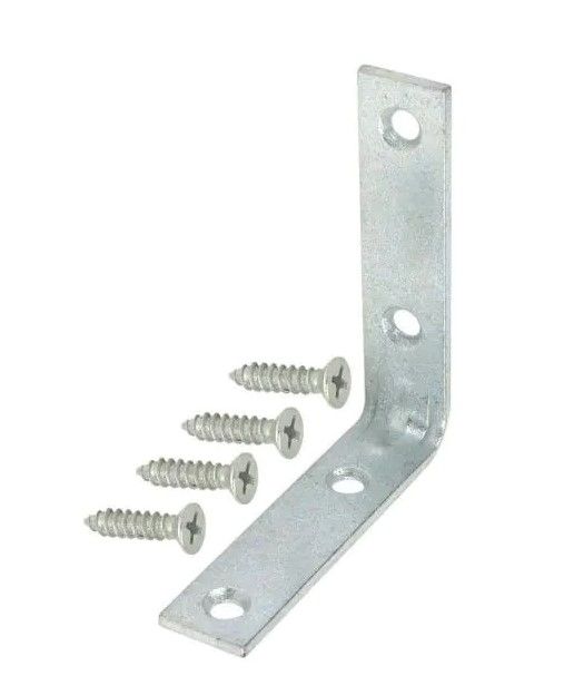 Photo 1 of 2-1/2 in. Galvanized Corner Braces (4-Pack) 6 COUNT
