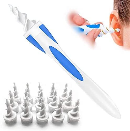 Photo 1 of 2- Q-Grips Earwax Remover-Spiral Ear Wax Removal Tool, Reusable Earwax Removal Kit Safe Ear Cleaner with 16 Pcs Soft and Flexible Replaceme (Blue)