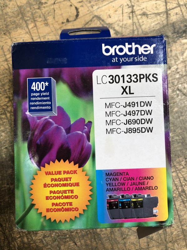 Photo 2 of Brother Printer Genuine LC30133PKS 3-Pack High Yield Color Ink Cartridges, Magenta and Yellow, LC3013 & Printer LC3013Y Single Pack Cartridge Yield Up to 400 Pages LC3013 Ink Yellow