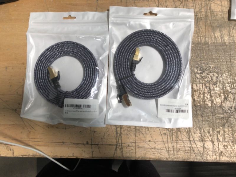 Photo 1 of Cat 8 Ethernet Cable,6FT Yurnero Gigabit High Speed Cat8 Network Cable 40Gbps/2000Mhz RJ46 Connector Ethernet Cord with Gold Plated SFTP LAN Cable for Gaming/Ethernet Switch/Modem/Router/Xbox - PACK OF 2
