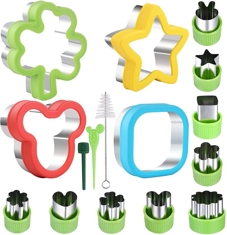 Photo 1 of 13 Pack Mini Cookie Cutters Fruit Cutters Shapes Pastry Cutter Vegetable Cutter - PACK OF 2
