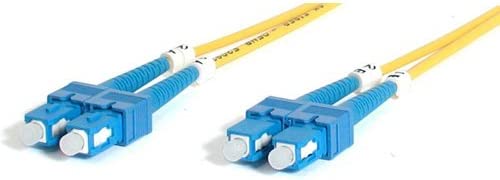 Photo 1 of StarTech.com 2m Fiber Optic Cable - Single-Mode Duplex 9/125 - LSZH - SC/SC - OS1 - SC to SC Fiber Patch Cable (SMFIBSCSC2)
