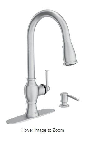 Photo 1 of  American Standard Marchand Single Handle Pull-Down Sprayer Kitchen Faucet in Stainless Steel