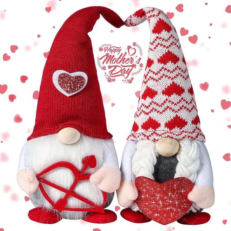 Photo 1 of  Mothers Day Gnome Decor - 2PCS Mother Day Gnomes Plush 