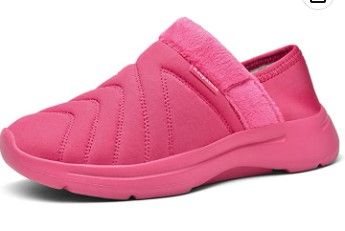 Photo 1 of House Shoes Slippers for Women Winter Warm Water-Resistant Slip-on Plush Pile Lined** size 7.5**(PINK)