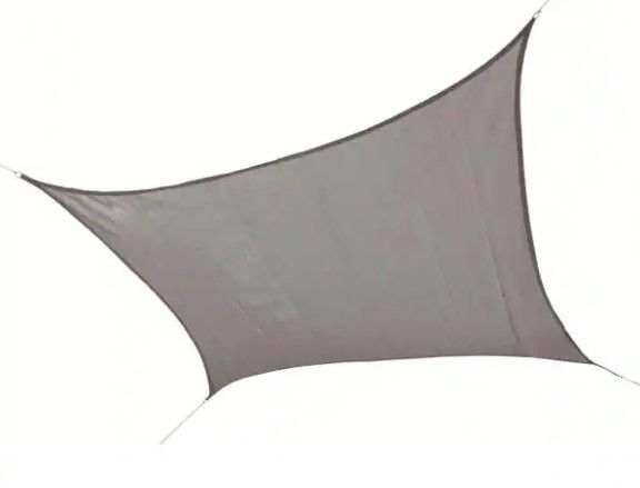 Photo 1 of 12 ft. x 12 ft. Stone Gray Square Shade Sail
