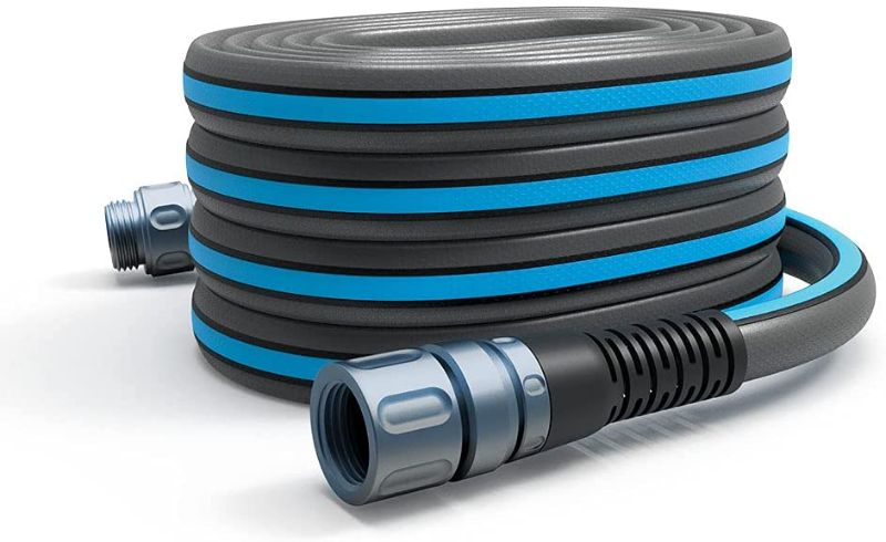 Photo 1 of FITT Force Pro Water Hose, 5/8" 50 ft Heavy-Duty Commercial Grade Garden Hose, Blue
