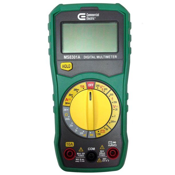 Photo 1 of Commercial Electric
Manual Ranging Multimeter