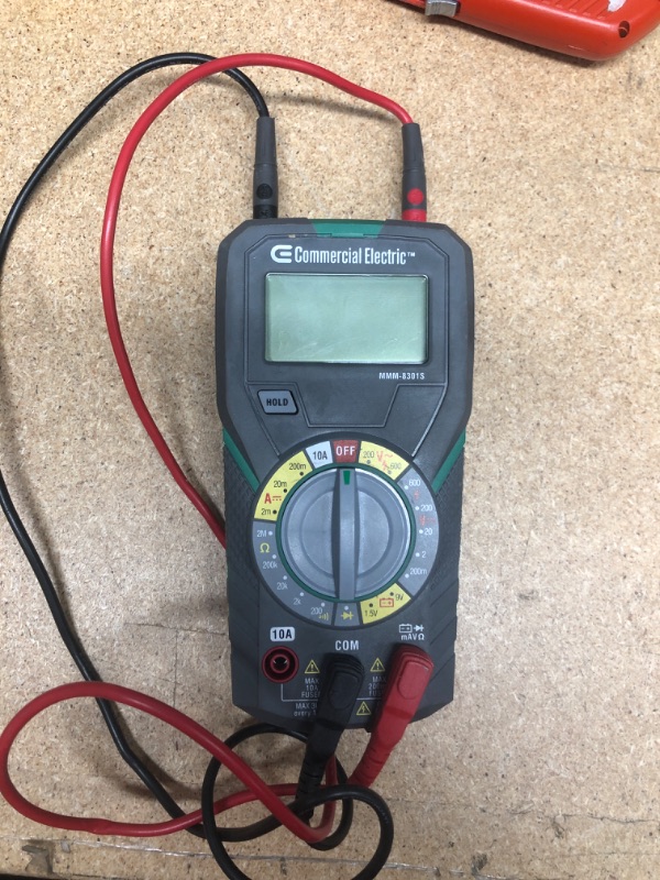 Photo 2 of Commercial Electric
Manual Ranging Multimeter