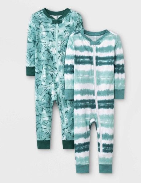 Photo 1 of ** SETS OF 12 **
Baby Boys' 2pk Tie-Dye Sharks Snug Fit Pajama Romper - Cat & Jack™ Green
SIZE: 24 M