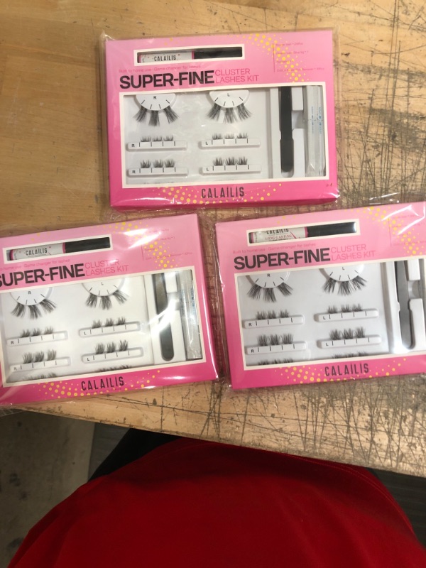 Photo 1 of CALAILIS DIY Eyelash Extension Kit,Individual Cluster Lashes Kit Faux Mink Lashes Naturals Super Thin Glue-based Band with 48 Hours Cluster Lash Glue, Tweezers and Cotton Swab Glue Remover,02 kit
