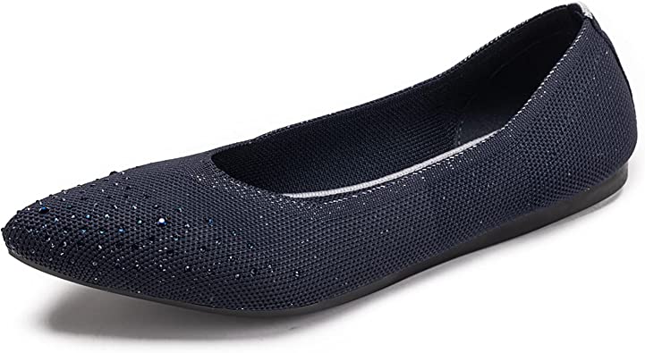 Photo 1 of Womens Pointed Toe Ballet Flat Knit Dress Shoes Low Wedge Flat Shoes Comfort Slip On Flats Shoes for Woman Classic Softable Shoes
SIZE 41 EURO