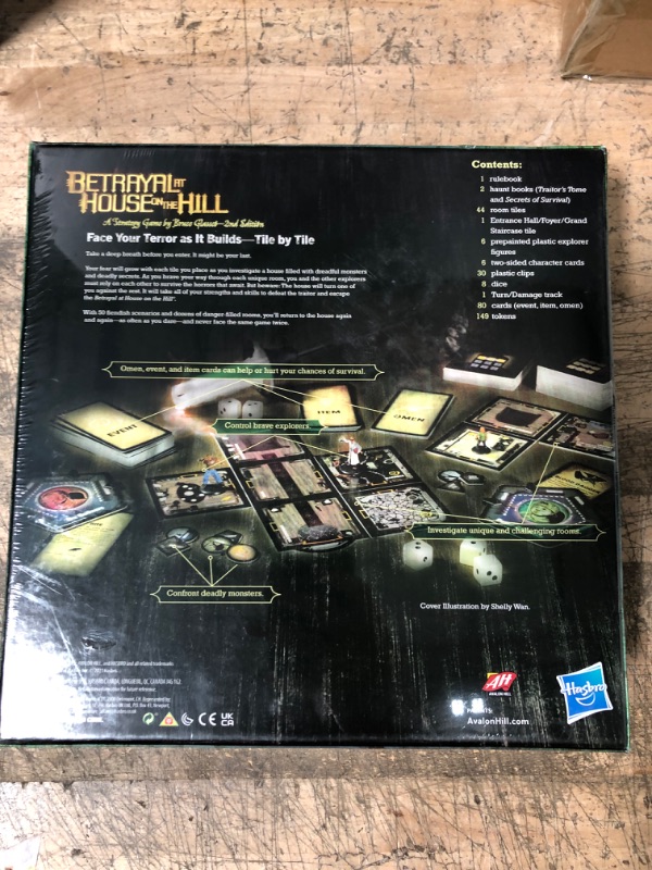 Photo 1 of Hasbro Gaming Avalon Hill Betrayal at The House on The Hill Second Edition Cooperative Board Game, Ages 12 and Up, 3-6 Players, 50 Chilling Scenarios